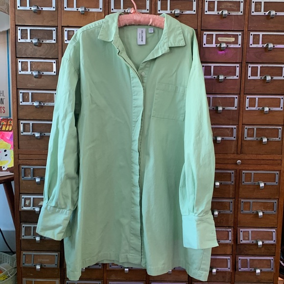 Collusion Plus Size Mini Short Dress Green Size 14 - Picture 2 of 10